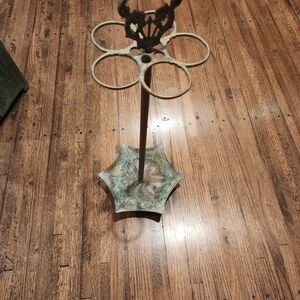 Hollywood Regency Deco Brass Umbrella Stand